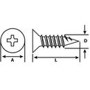 Tornillo Tirafondo Madera 3/8 2.1 mm 4 unidad(es)