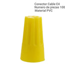 Conector Cable E4 100 Unidades