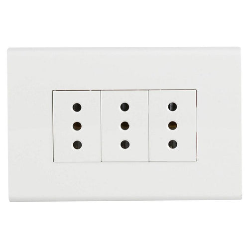 Tomacorriente Triple 10 A Blanco
