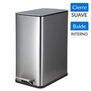 Papelero 10 Litros Acero Inoxidable Plateado