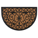 Limpiapies Medialuna 60X40 Cm Caucho Cafe/Negro