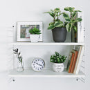 Repisa Vintage Acero 2 Nivel(Es) 60X24X20 Cm Blanco