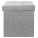 Pouf plegable 38x38x38 cm Gris Claro