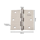 Pack 3 Unidades Bisagra 3,5X3,5 Plata