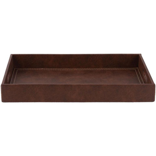 Bandeja Ecocuero Rectangular 30x45 cm Canela