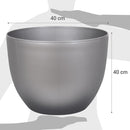 Macetero Siena de Plastico 40x40 cm Plata
