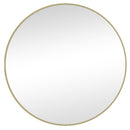 Espejo Pared Forma Redonda 70x70 cm Dorado Aluminum Mirror