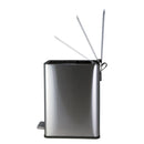 Papelero 10 Litros Acero Inoxidable Plateado
