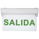 Senaletica emergencia fondo transparente letras verdes salida