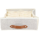 Caja De Tela Con 12 Piezas Moldes P/Doblado 40X24X14 Cm Cafe