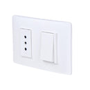 Enchufe + Interruptor 10 A Blanco