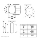 Rueda giratoria PP 50 kg