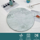 Bandeja Melamina Redonda 45X38.5 Cm Blanco/ Marmol