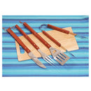 Kit Asado 4 Piezas Tabla Para Parrilla