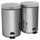 Set 2 Basureros De Metal 7 L Gris