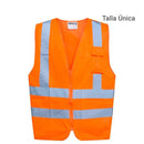 Chaleco reflectante talla unica naranjo