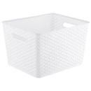 Canasto Ratan 30x22.5x35.5 cm 6 l Blanco