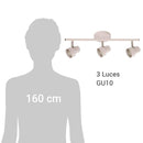 Barra Led 3 Luces Acero Blanco