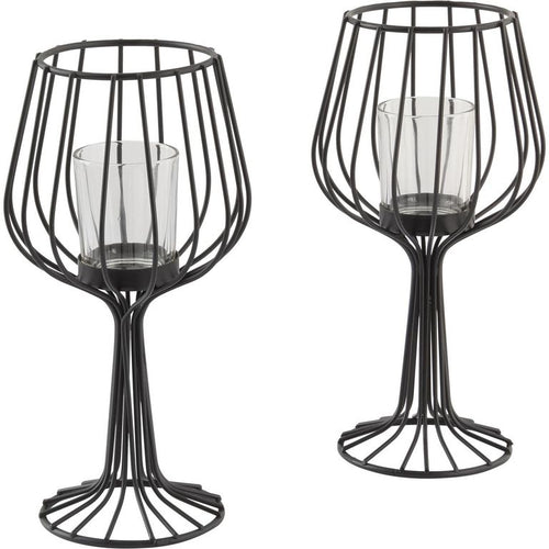 Set De 2 Portavelas Decorativos