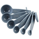 Set 6 Cucharas Medidora Plastico Azul