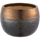Macetero Aisea De Ceramica 26X16 Cm Oliva Dorado