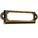 Tarjetero Rectangular Antiguo Para Muebles Y Cajones