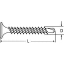 Tornillo Autoperforante Yeso-Carton 1 Pulg 6 Mm 50 U.
