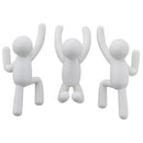 Set De 3 Ganchos Buddy Plastico Blanco
