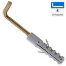 Tarugo Con Tornillo 8 Mm 4 Unidades