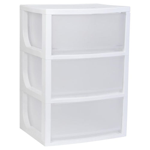 Cajonera 39X71X46 Cm 127.4 L Blanco/Transparente