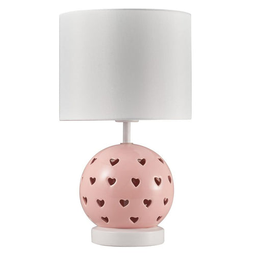 Lampara Mesa Heart 1 Luz E27 Blanco