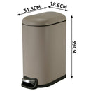 Papelero 10 Litros Metal Gris Mate