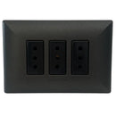 Tomacorriente Triplex 10 A Noir