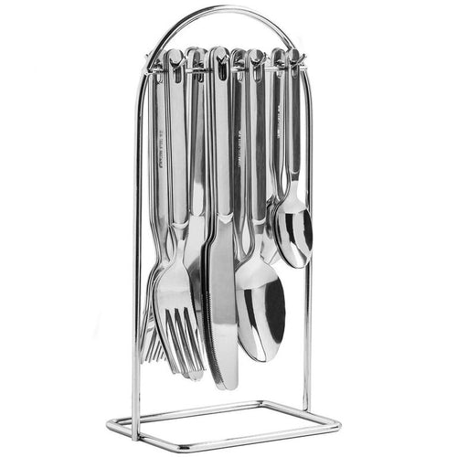 Set 24 Cubiertos Acero Inoxidable Con Soporte 6 Personas