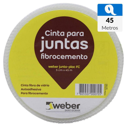 Cinta fibra vidrio autoadhesiva junturas de tabiqueria de fibrocemento