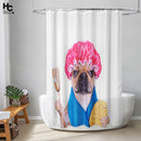 Cortina Bano Tela Pug 178x180 cm