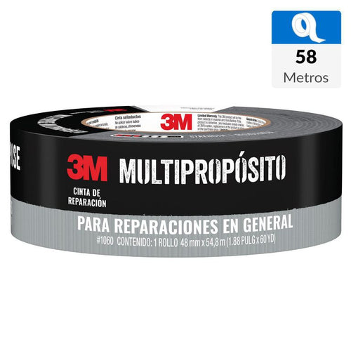 Cinta De Tela Duct Tape De Reparacion Gris 48 Mm X 55 Mts