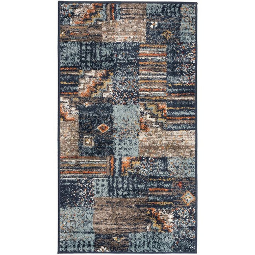 Bajada de Cama Sachi Patchwork 67x120 cm Polipropileno Azul