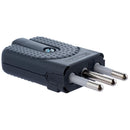 Enchufe macho volante 2p+t 10 A Gris