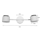 Barra Led Kivu 2 Luces Metal Blanco
