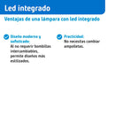 Lampara Mesa Led Marina Negro 21X49 Cm