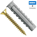 Tarugo Nylon SX6mm + Tornillos 4.5x35mm 4 unidades