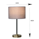 Pack 2 Lampara Mesa Mar Beige 40 cm