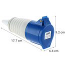 Enchufe industrial hembra volante 32 A 2P+T 220V