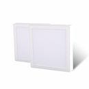 Pack 2 Panel Led Sobrepuesto Cuadrado Blanco 18W Luz Calida
