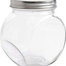Frasco Redondo con Tapa Silver Vidrio 660 ml