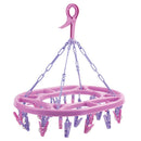 Colgante Ropa Multiple Ovalado 24 Ganchos Plegable Plast. 45
