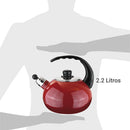 Tetera Vitrificada 2.2 l Aluminio Rojo