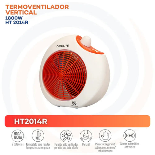 Termoventilador Electrico 1800 W Ht2014R Multicolor