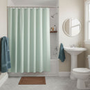 Cortina Bano Tela Eco 178x180 cm Verde